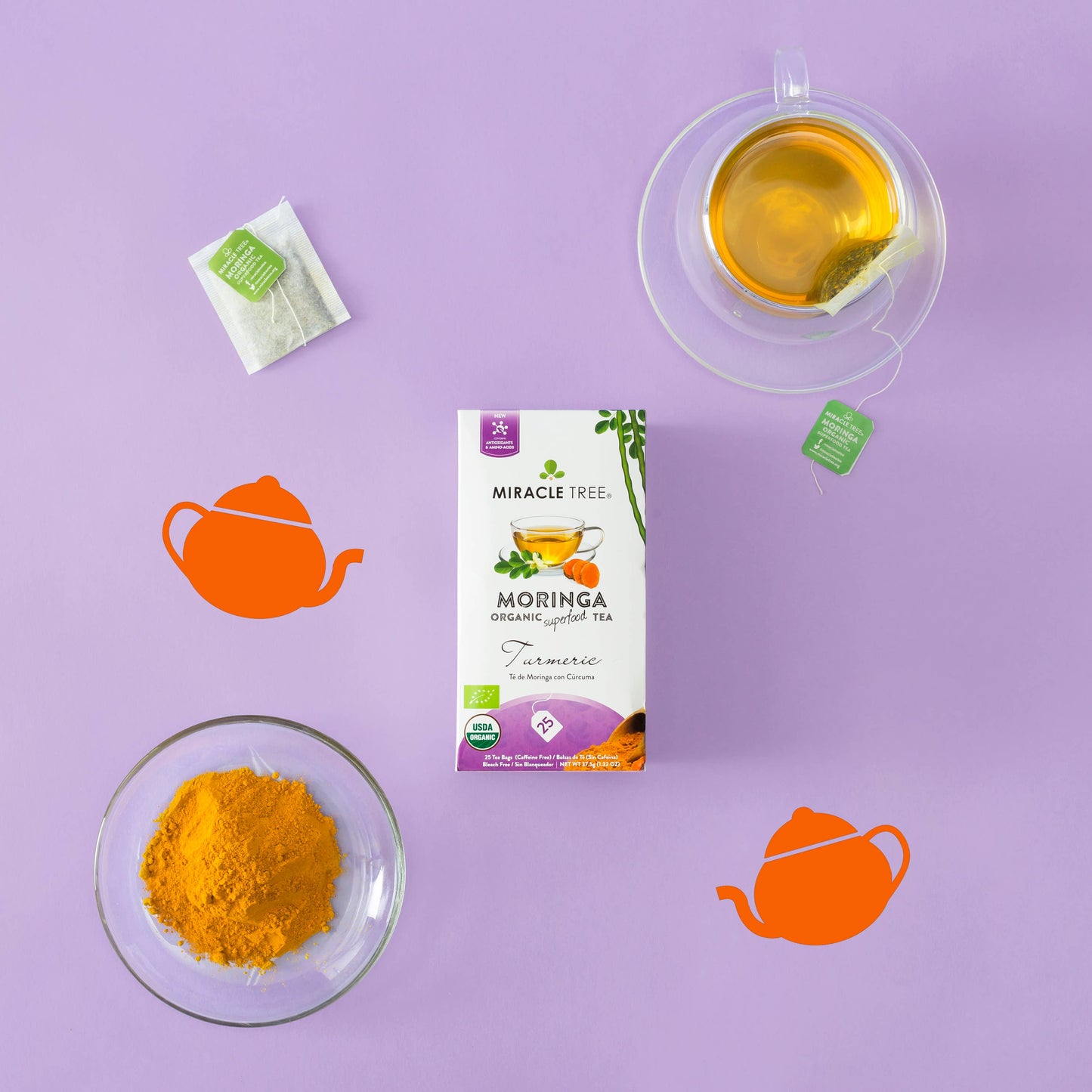 Miracle Tree - Organic Moringa Tea: Turmeric