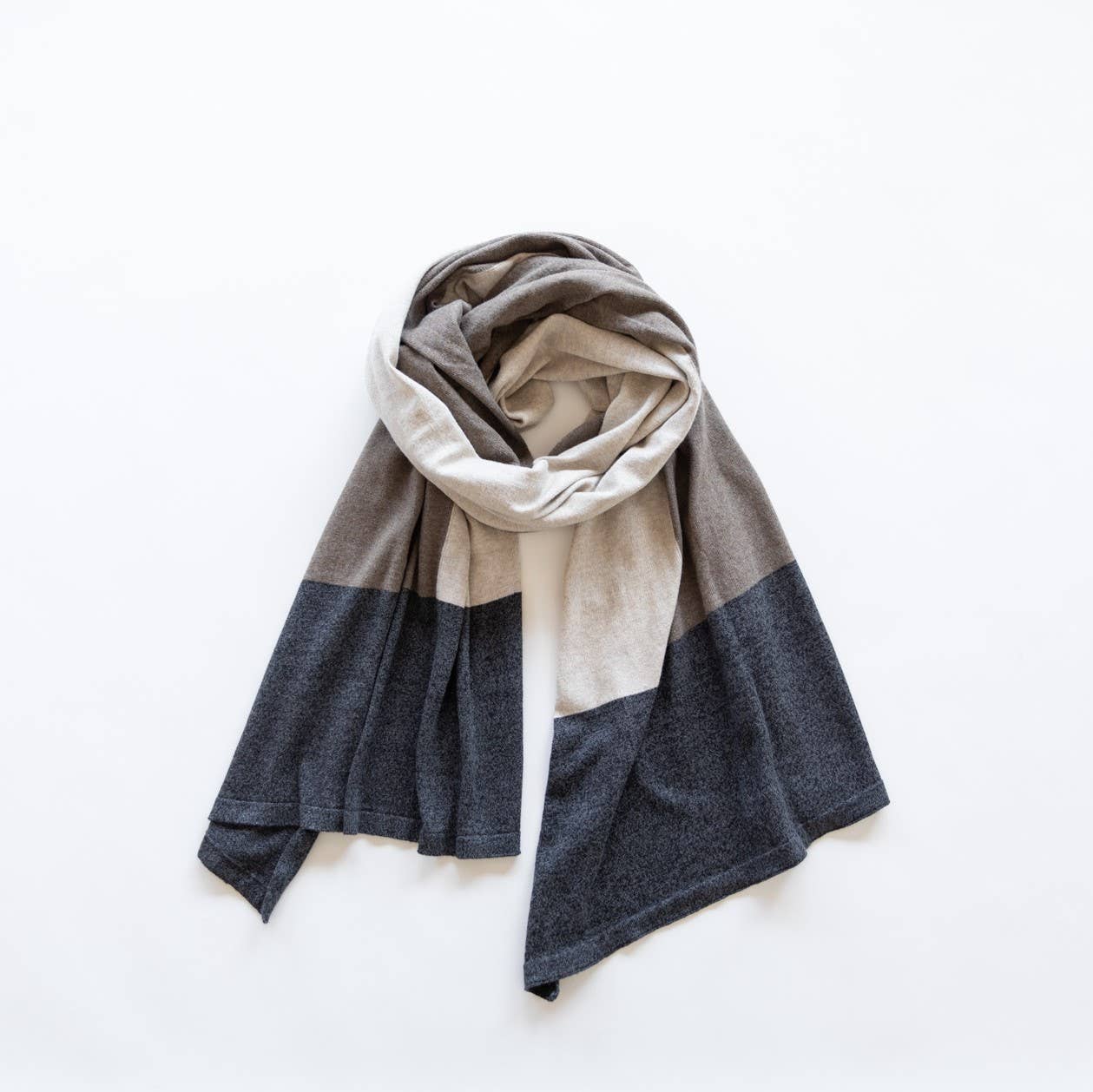 zestt organics - Dreamsoft Organic Cotton Travel Scarf Brownstone Colorblock