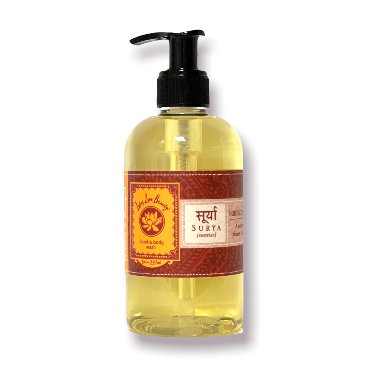8 oz Lotus Love Hand and Body Wash - Hibiscus and Marigold