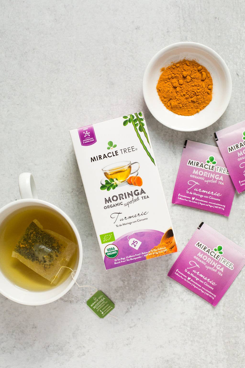 Miracle Tree - Organic Moringa Tea: Turmeric