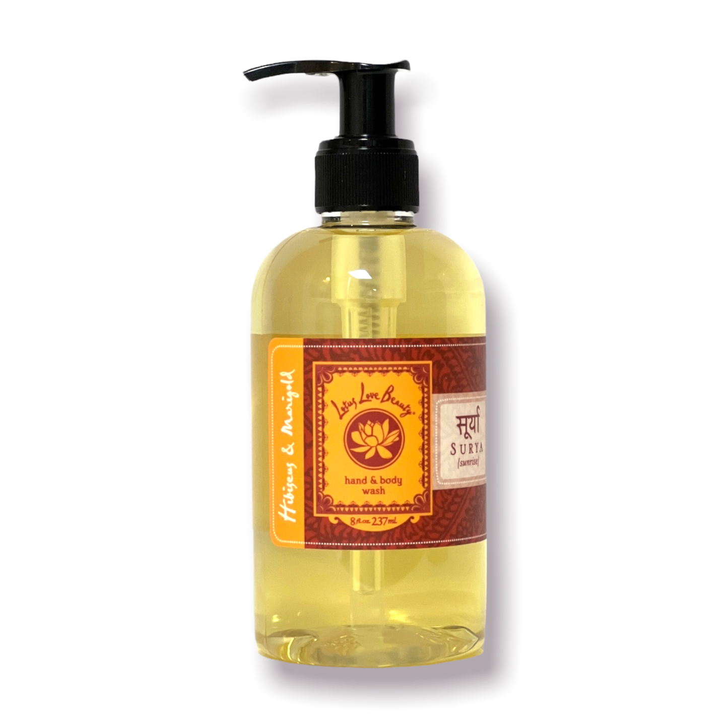8 oz Lotus Love Hand and Body Wash - Hibiscus and Marigold