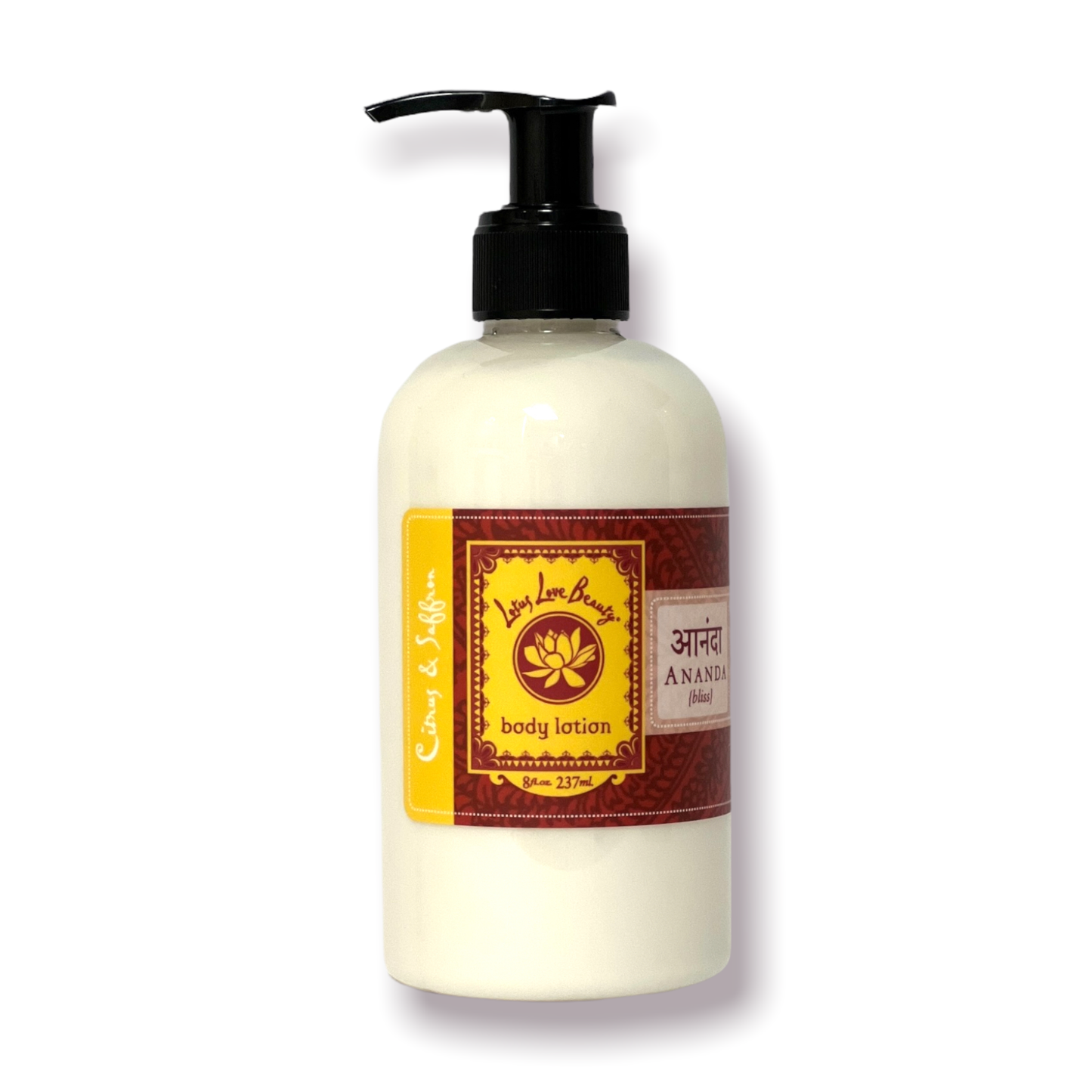 8oz Lotus Love Body Lotion - Citrus and Saffron