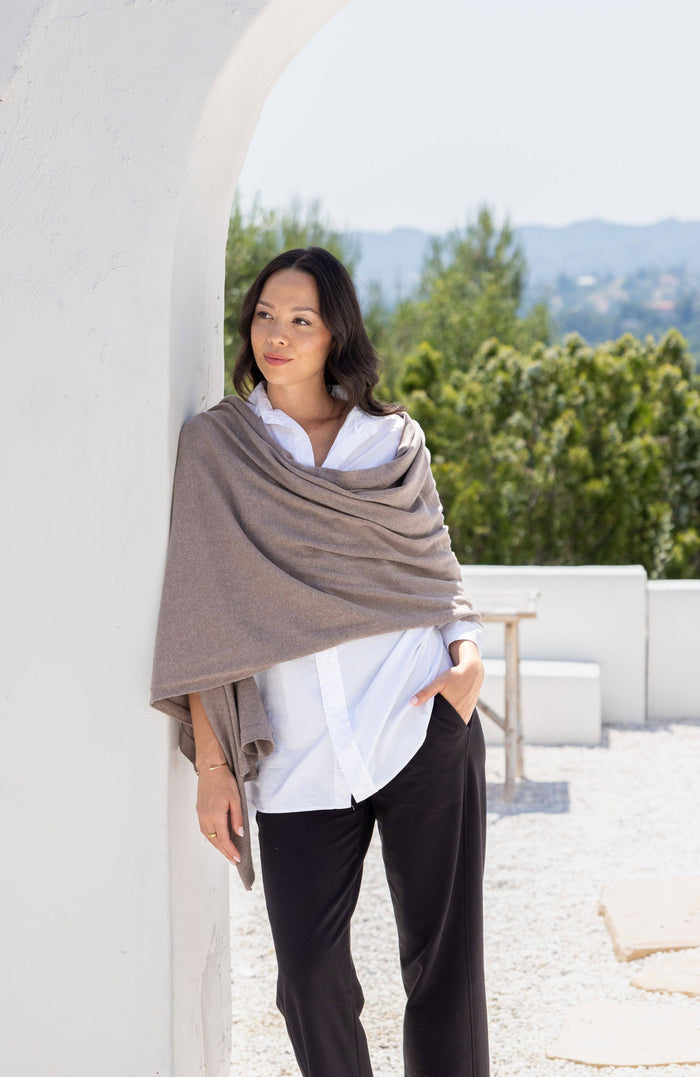 zestt organics - Dreamsoft Organic Cotton Travel Scarf Latte