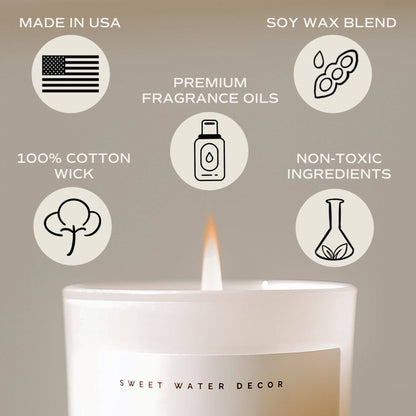 Sweet Water Decor - Holiday 11 oz Soy Candle - Christmas Home Decor & Gifts