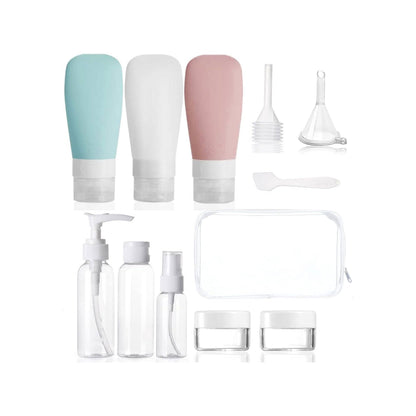 Travel Bottle Set for Toiletries - 11 Piece -  Multicolor2