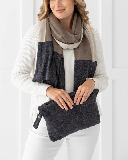 zestt organics - The Dreamsoft Travel Scarf Carry Pouch - Graphite