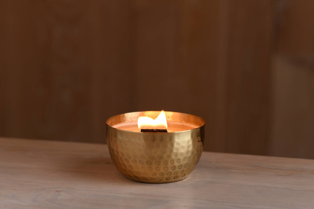 Woodsy Homelife - Neroli & Cedarwood -Brass Brilliance Bowl/14oz/Soy Candle