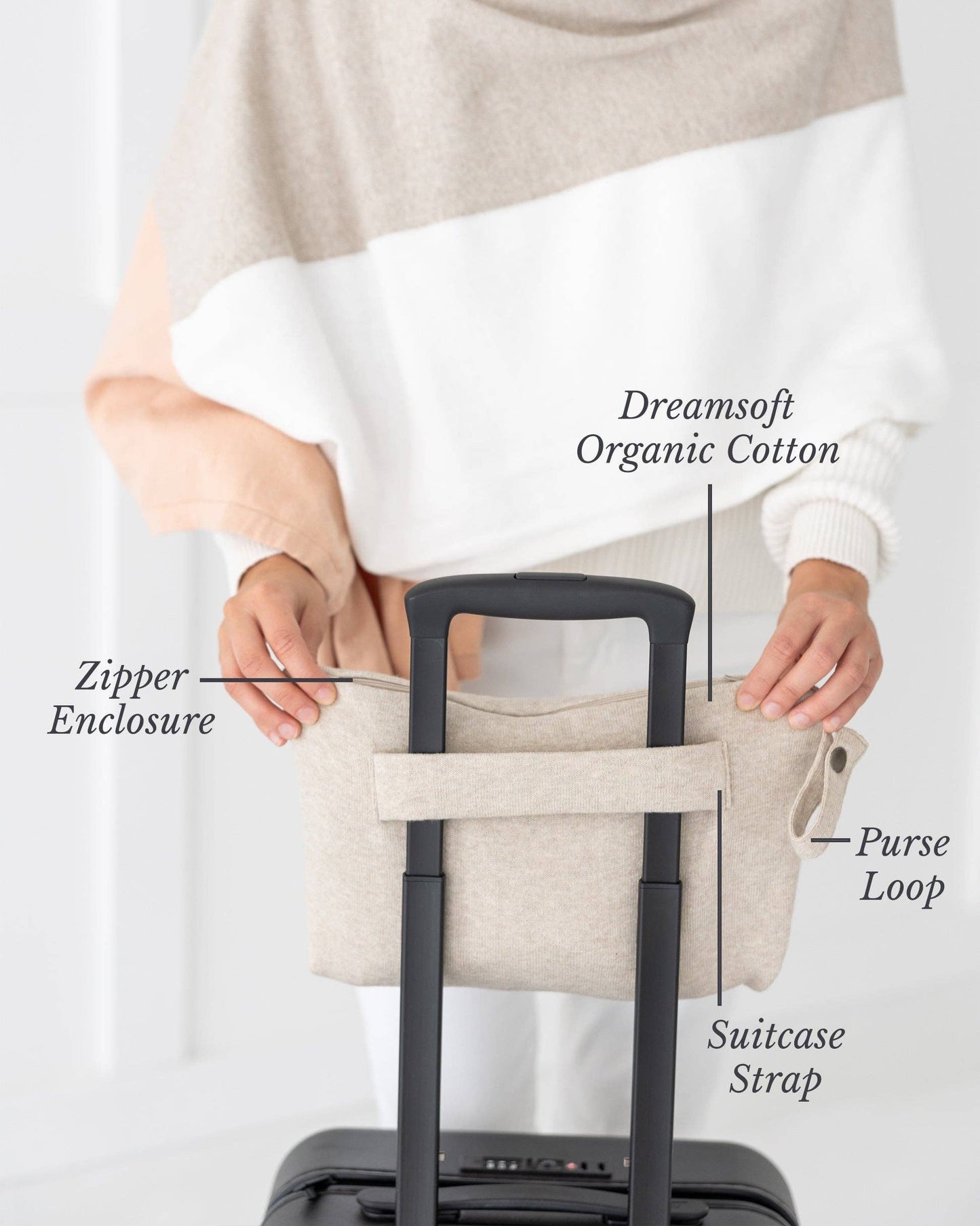 zestt organics - The Dreamsoft Travel Scarf Carry Pouch - Graphite