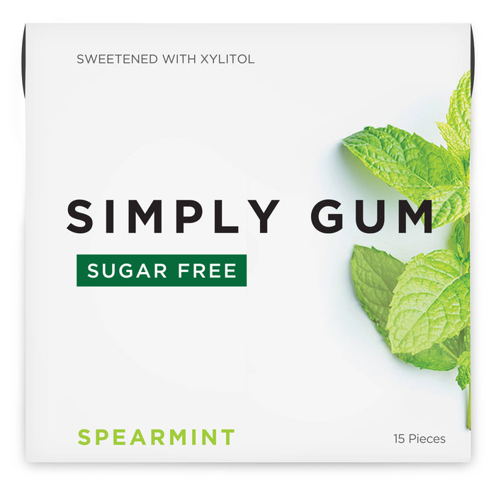 Simply Gum - Sugar Free Spearmint Natural Chewing Gum