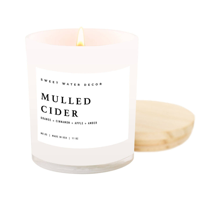 Sweet Water Decor - Mulled Cider 11 oz Soy Candle - Fall Home Decor & Gifts