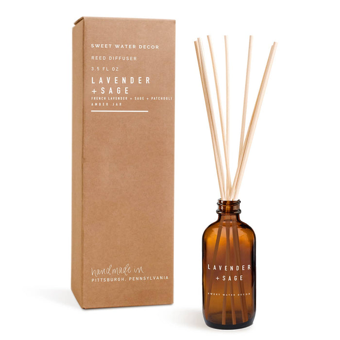 Sweet Water Decor - Lavender and Sage Amber Reed Diffuser