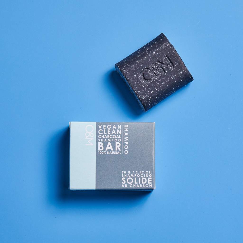 O&M Charcoal + Plum Shampoo Bar