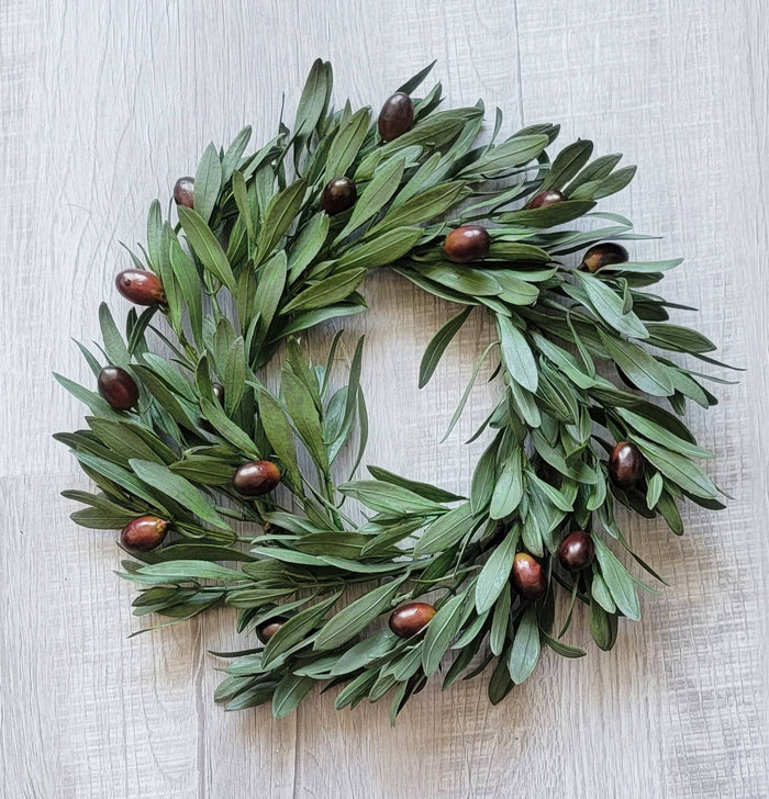 ES Essentials - Artificial 6" Olive Candle Ring Wreath