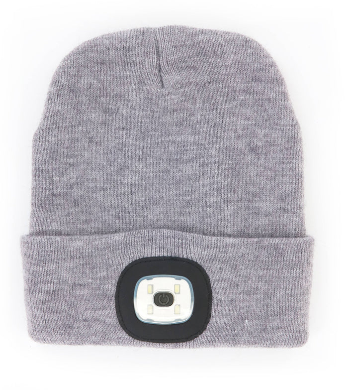 Night Scope Brightside Rechargeable LED Beanie-Grey