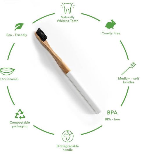 Terra & Co. - Bamboo Toothbrush with Activated charcoal